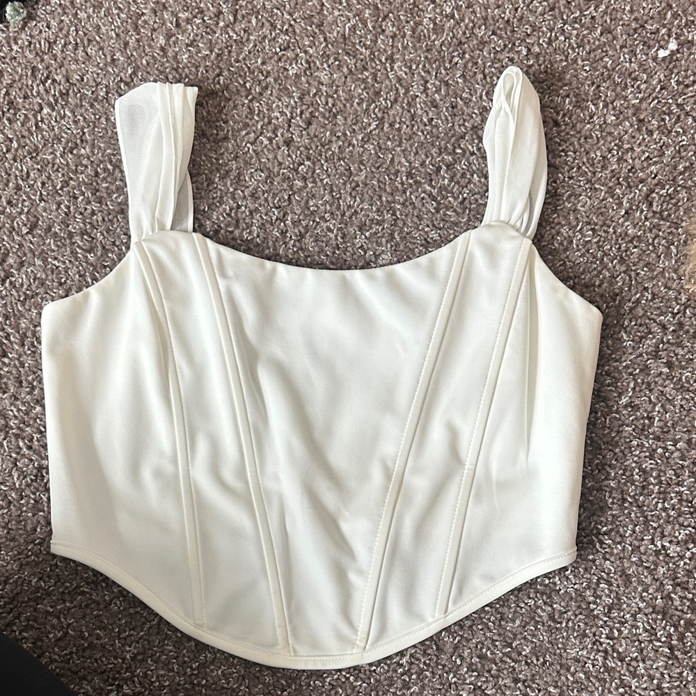 White Women's Corset Top